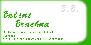balint brachna business card